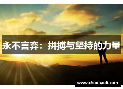 永不言弃：拼搏与坚持的力量